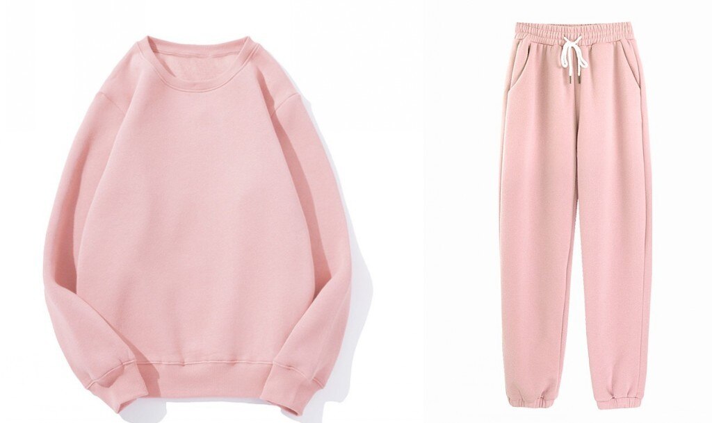 Fleece hoodie with matching sport pants