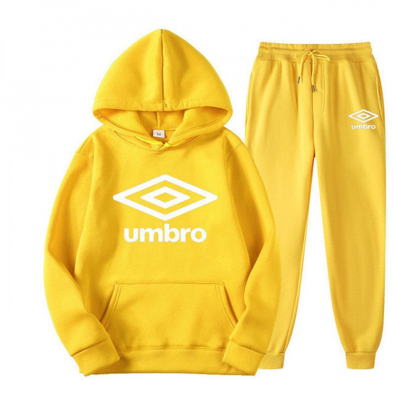 Men's printed hoodie with jogger pants