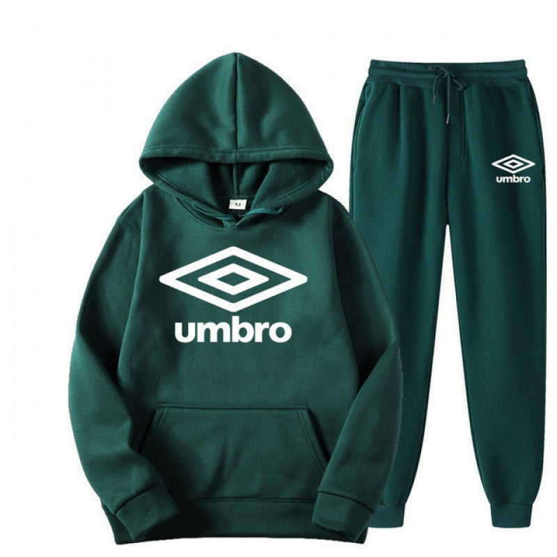 Men's printed hoodie with jogger pants