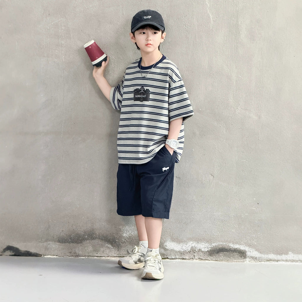 Children's Clothing Boys Set Short Sleeve Two-Piece Set for Kids