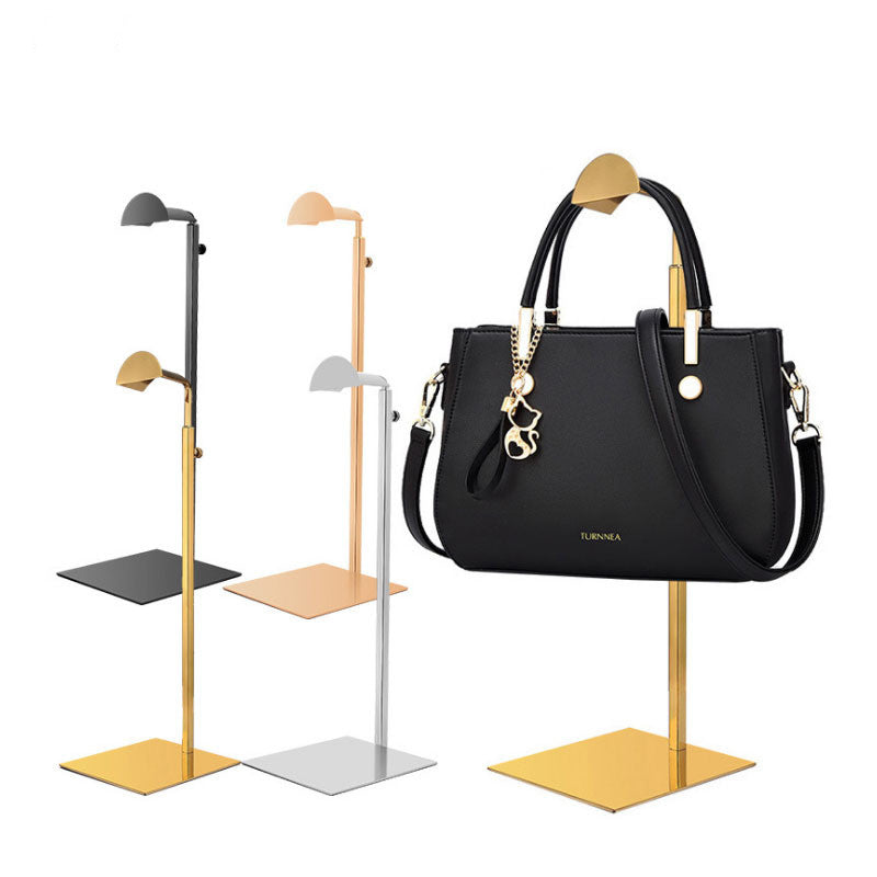 stainless steel hanging bag display rack