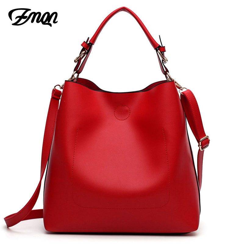large PU bucket tote shoulder bag