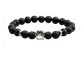 Dogs Cat Paw Natural Stone Lava Beads Bracelets Elastic Rope Fashion Men Women Unisex Wristband Trendy Jewelry