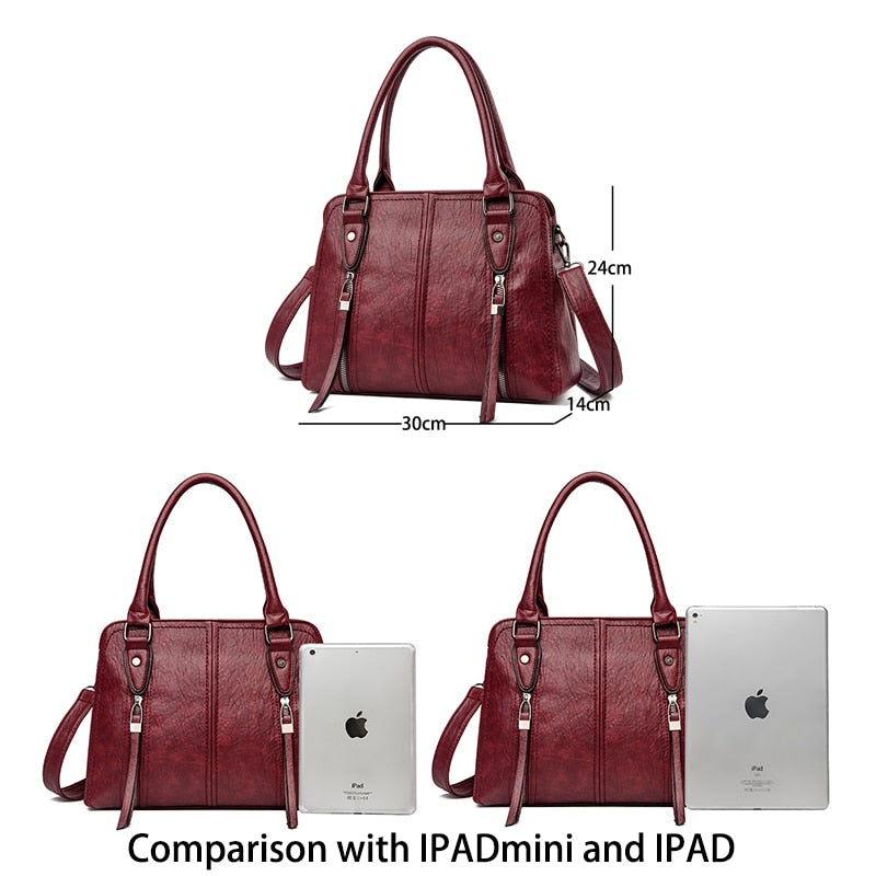 retro leather-look messenger bag