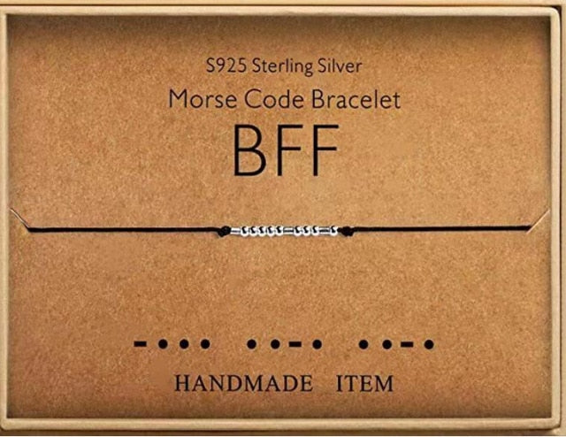 Fuck Off Morse Code Bracelets for Women Men Beads on Silk Cord Friendship Bracelet Gift Jewelry