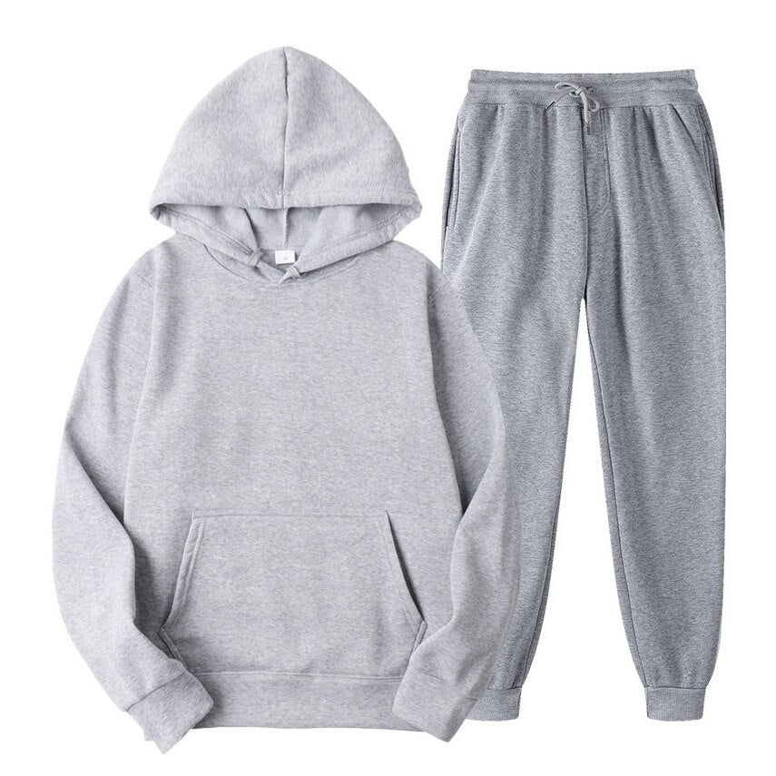 Women's oversized hooded sweatshirt and pants set