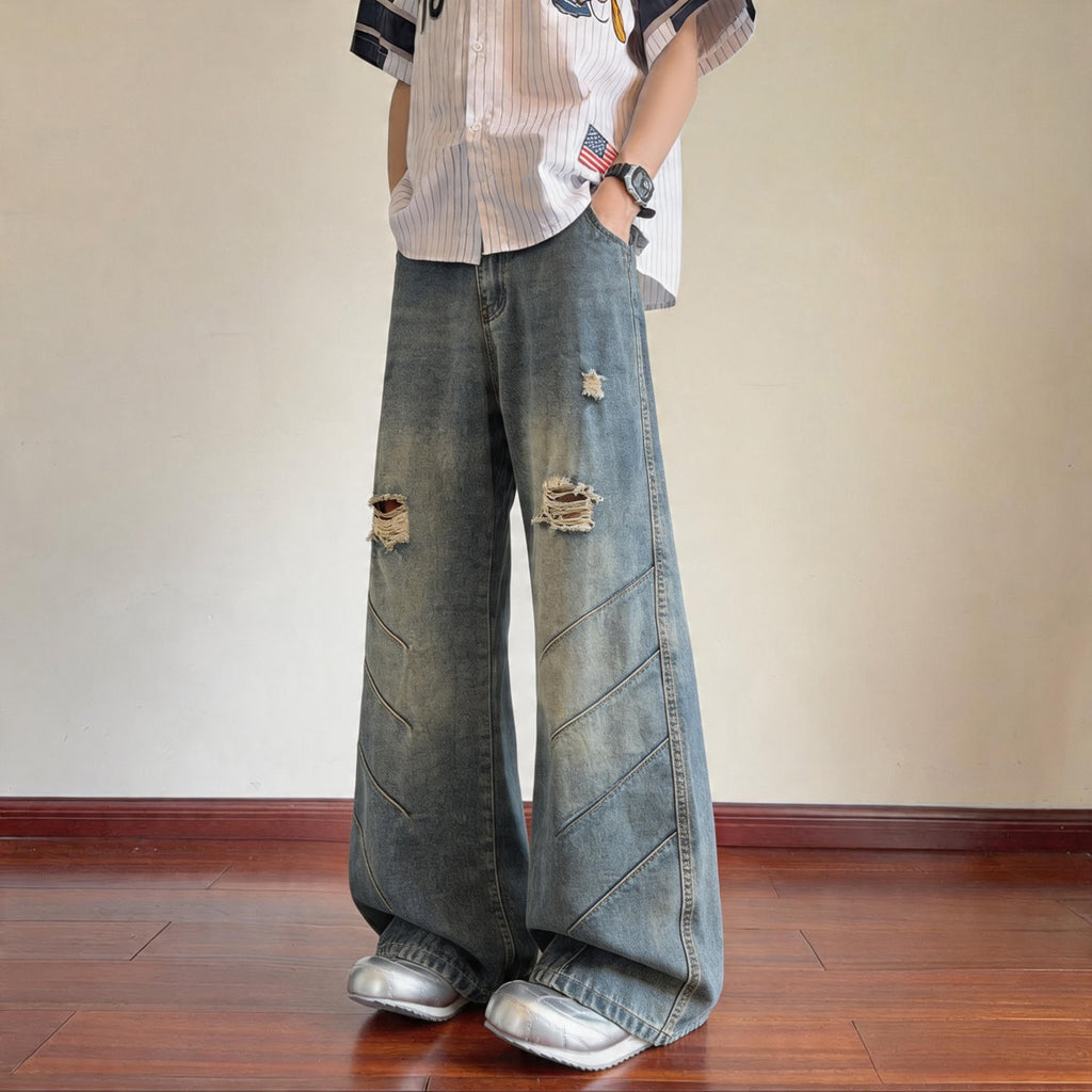 Ripped Denim Pants for Men.