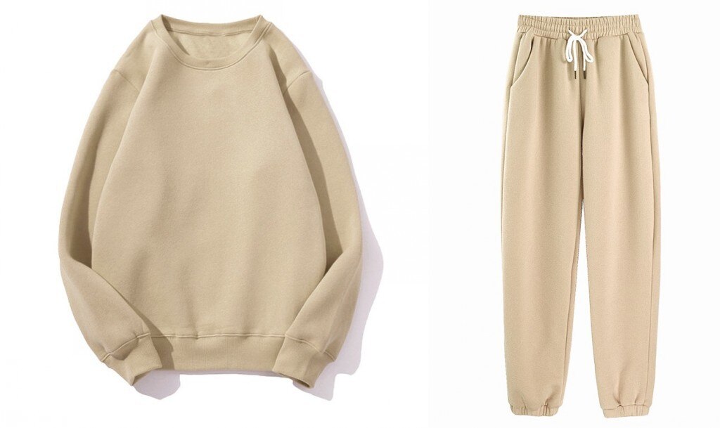 Fleece hoodie with matching sport pants