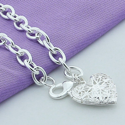 Women Fashion Sterling Silver Jewelry 925 Solid Grape Bead Charm Chain Bracelets & Bangles For Gift