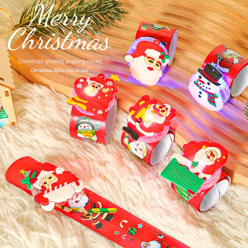 Christmas Decorative Plush Pop Bracelets for Kids, Creative Holiday Gifts and Party Favors for Kindergarten Celebrations