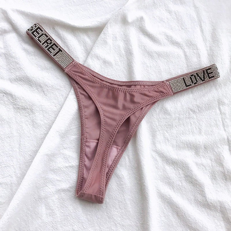 Tanga com Strass Cintura Baixa