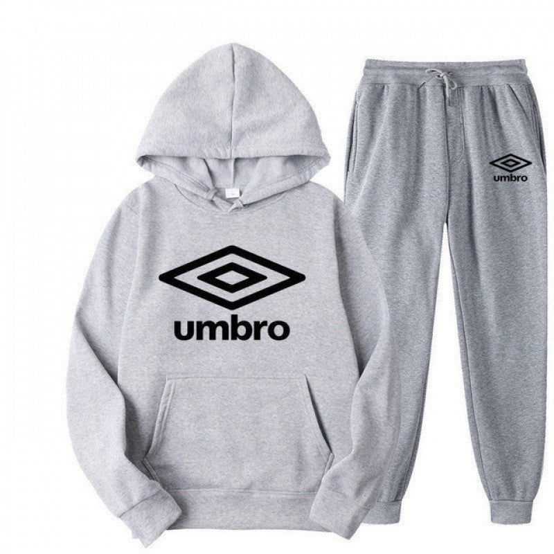 Men's printed hoodie with jogger pants