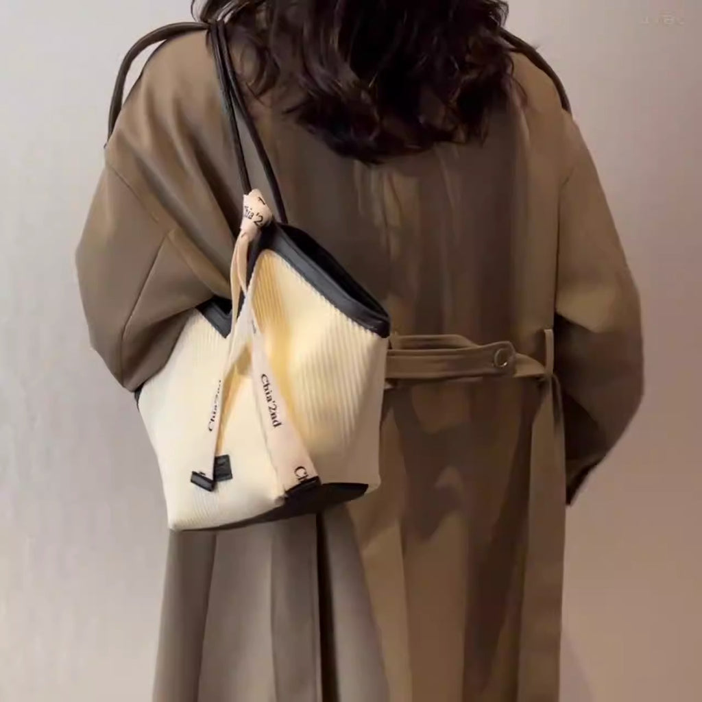 casual large pu tote bag