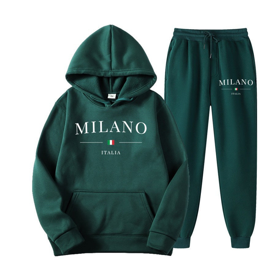 Unisex fleece hoodie and sweatpants set