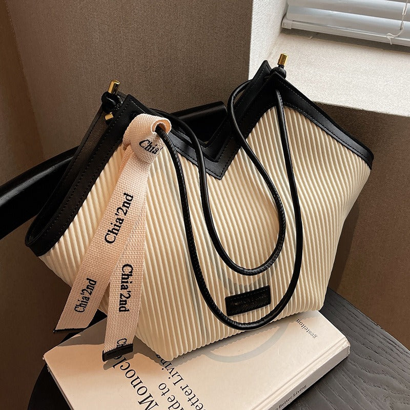 casual large pu tote bag