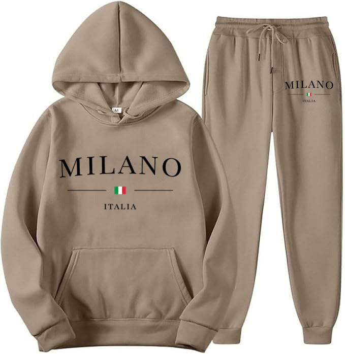 Unisex fleece hoodie and sweatpants set