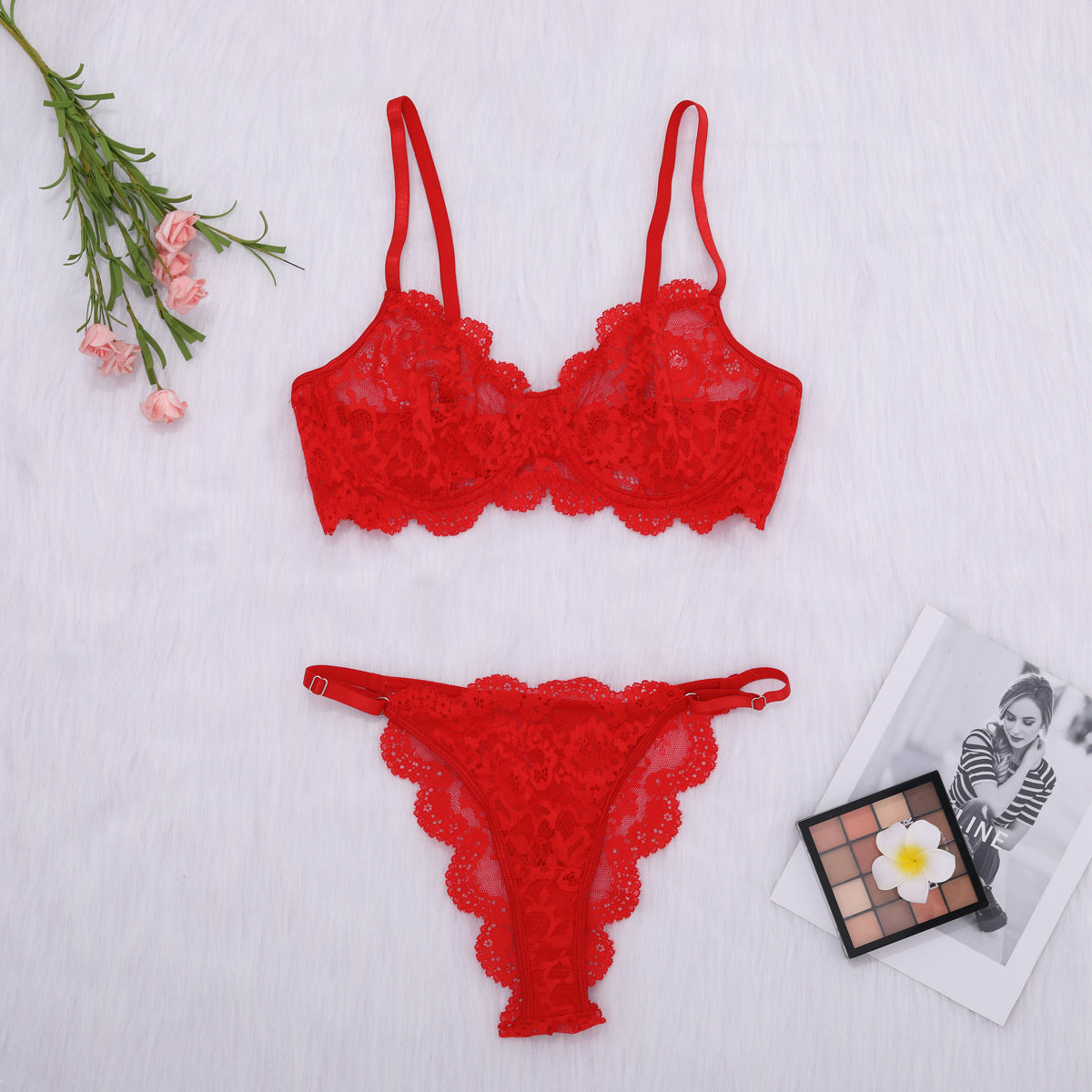 Conjunto Estilo Francês em Renda