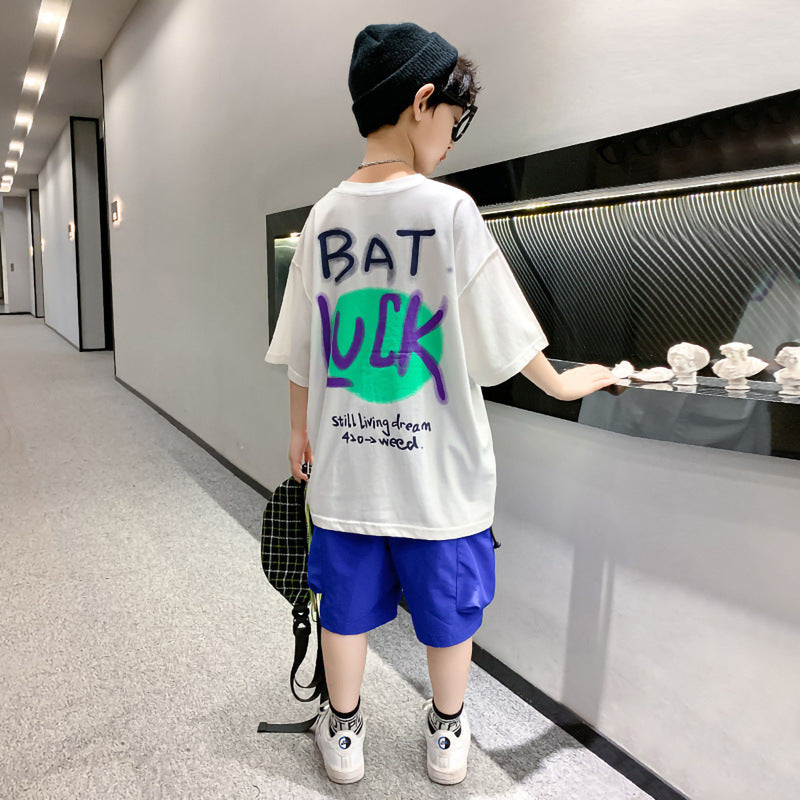 T-shirt pour Garçon Manches Courtes Vêtement Décontracté pour Enfants.