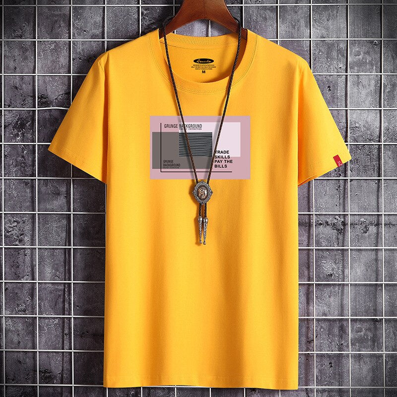 Fitness Black O Neck Man T-Shirt for Male Oversized New Men