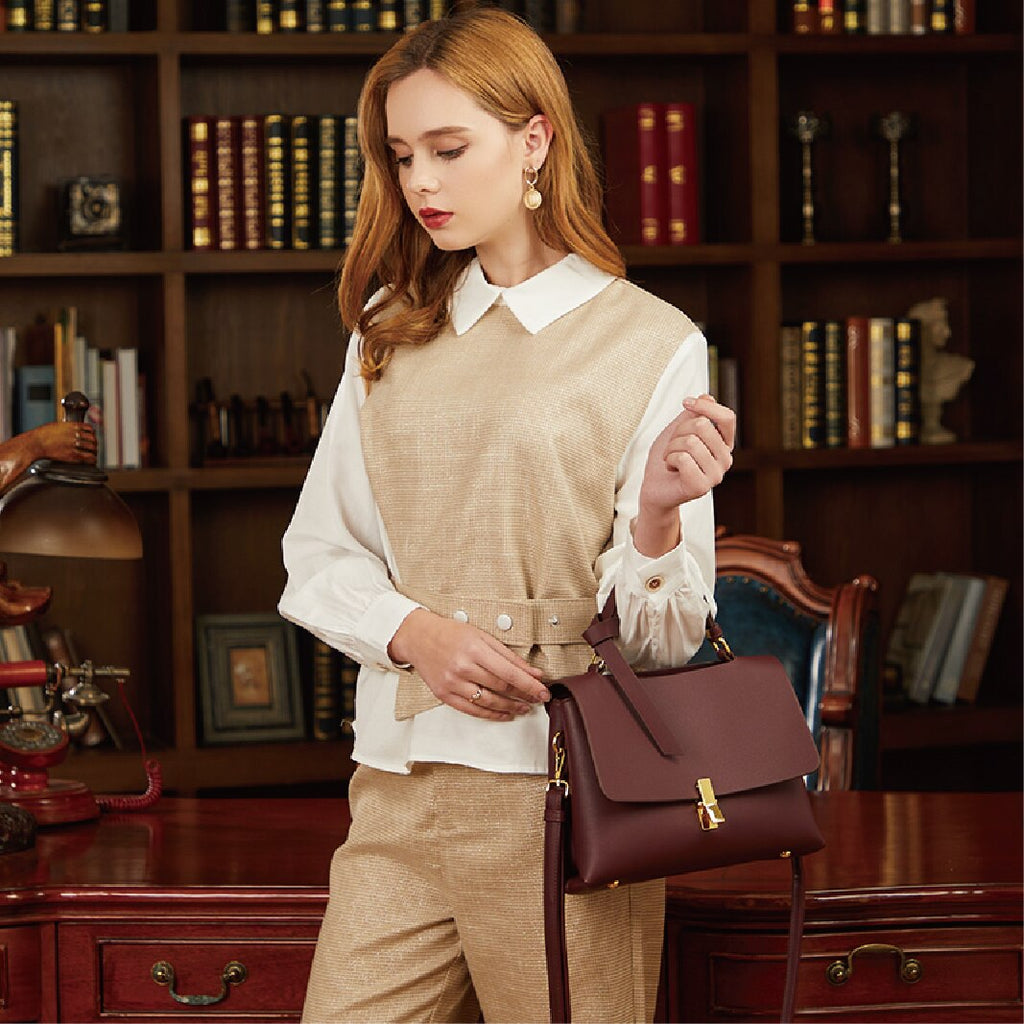 retro large capacity women's shoulder bag