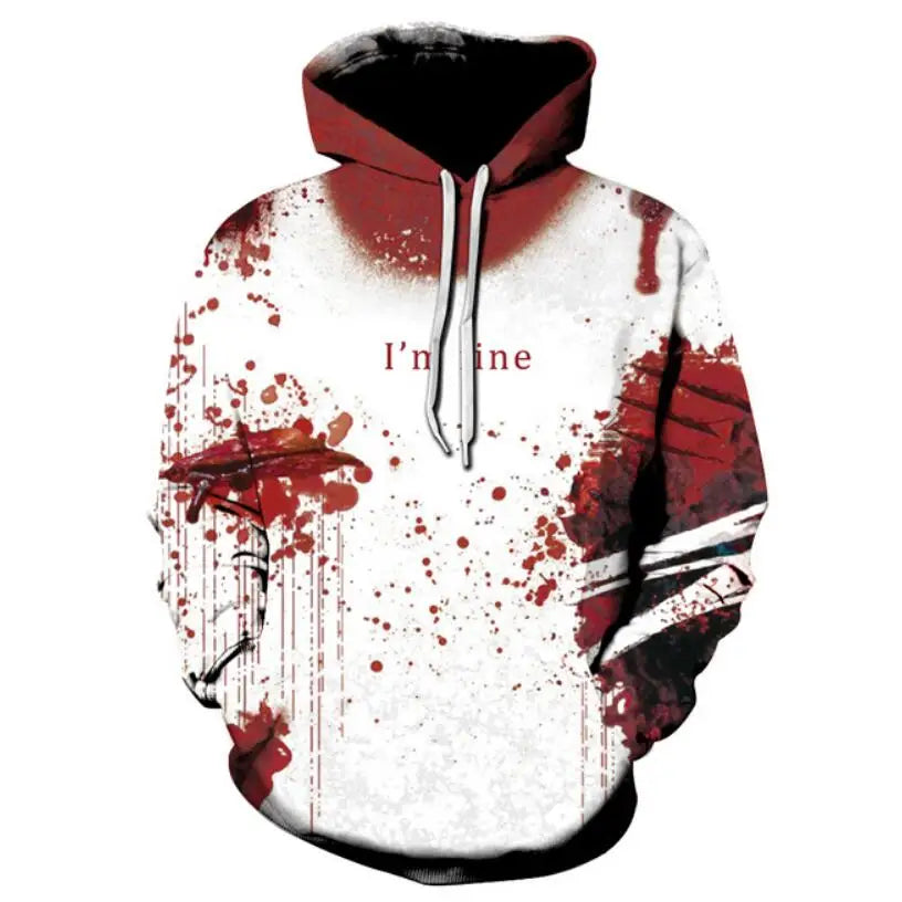 Hoodie Gráfico Estilo Horror