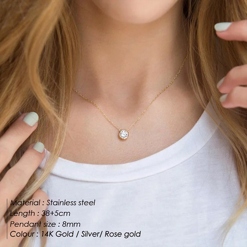 e-Manco Classic Stainless Steel Necklace for women Designer Jewelry Luxury Statement