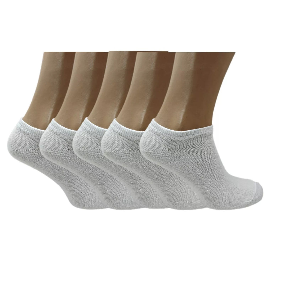 5 Pairs Low Cut White Socks Everyday Socks For...