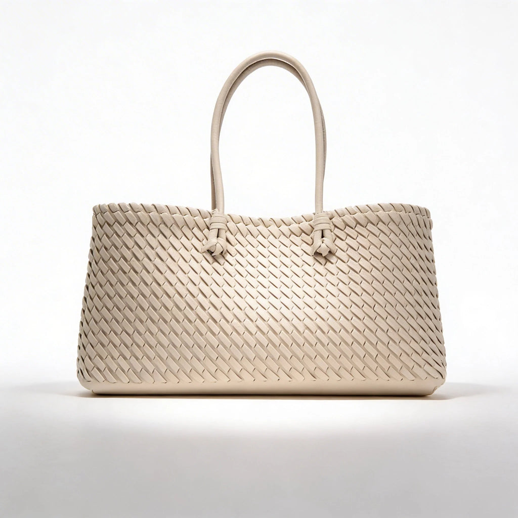 Sienna | Women’S Tote Bag with Intricate Woven Detail and Sleek Long Straps | Timeless