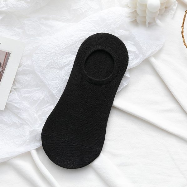 Socks Men And Women Solid Color Boat Socks Spring...
