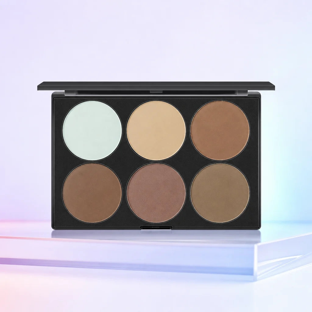 Six-shade face palette