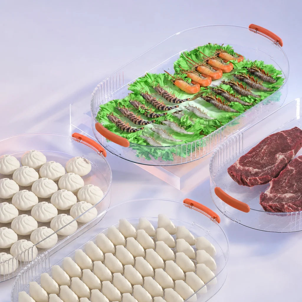 Clear food storage organizer